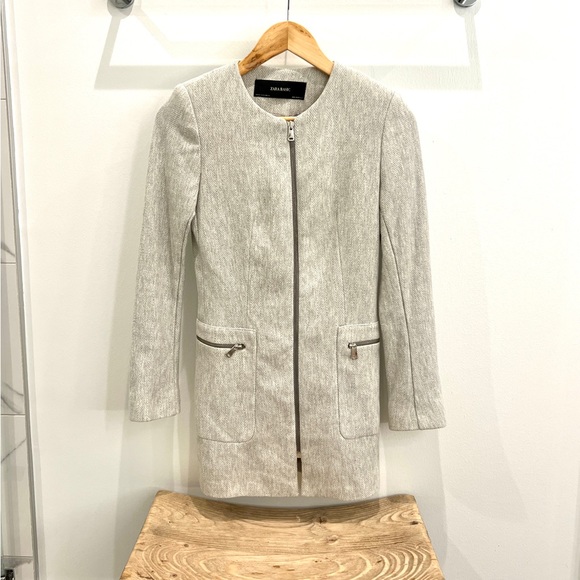 XS light grey Zara Basic jacket - Picture 4 of 6